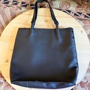 Hammitt Black Leather Tote with Rivet Detail